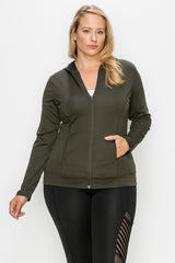 Full Zip Hooded Jacket - LA7 ONLINE Olive Green / L/XL