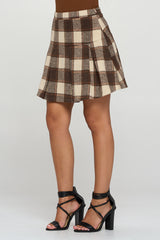 Bottom Pleated Mini Skirt