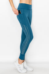 Embellished Pocket Legging - LA7 ONLINE DENIM BLUE / S/M