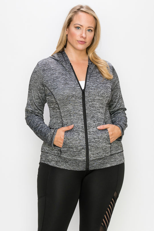 Full Zip Hooded Jacket - LA7 ONLINE Grey / L/XL
