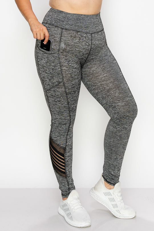 High-Rise Mesh Legging with Pockets
