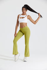 Flare Crossover Legging - LA7 ONLINE Activewear Green / S
