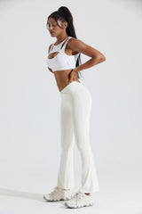 Flare Crossover Legging - LA7 ONLINE Activewear White / M