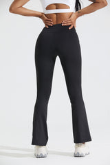 Pisexur Flare Leggings for Women Soft High Waisted Crossover Flare