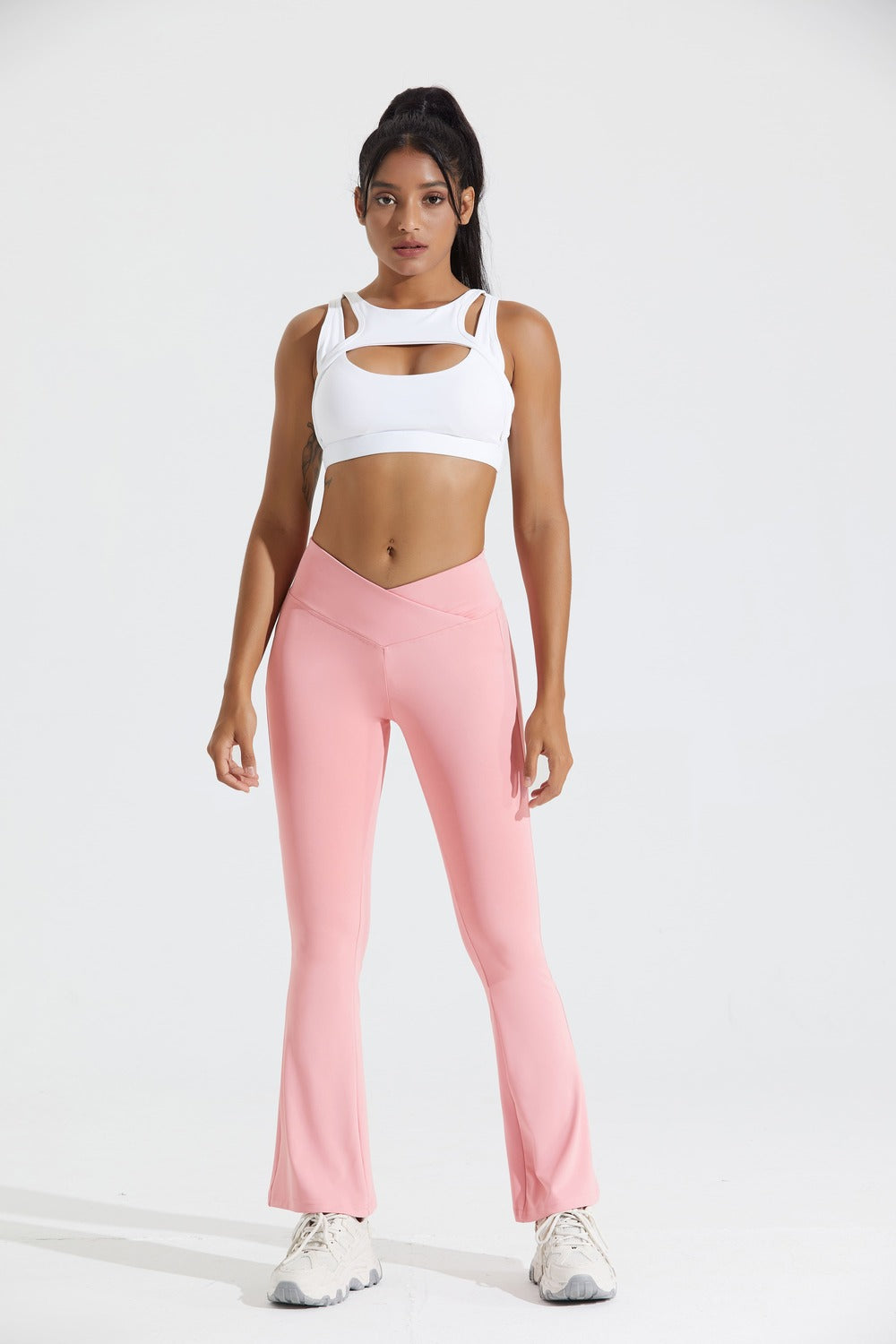 Flare Crossover Legging - LA7 ONLINE Activewear Pink / S