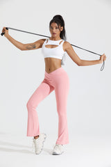 Flare Crossover Legging - LA7 ONLINE Activewear Pink / XL