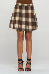 Bottom Pleated Mini Skirt