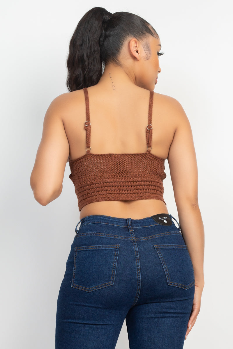 Knitted Cami Sweater Tank Top - LA7 ONLINE