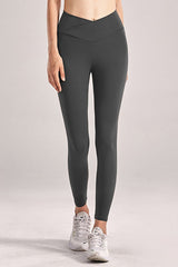 High-Rise Crossover Waist Four-Way Stretch Legging Charcoal - LA7 ONLINE Charcoal / S