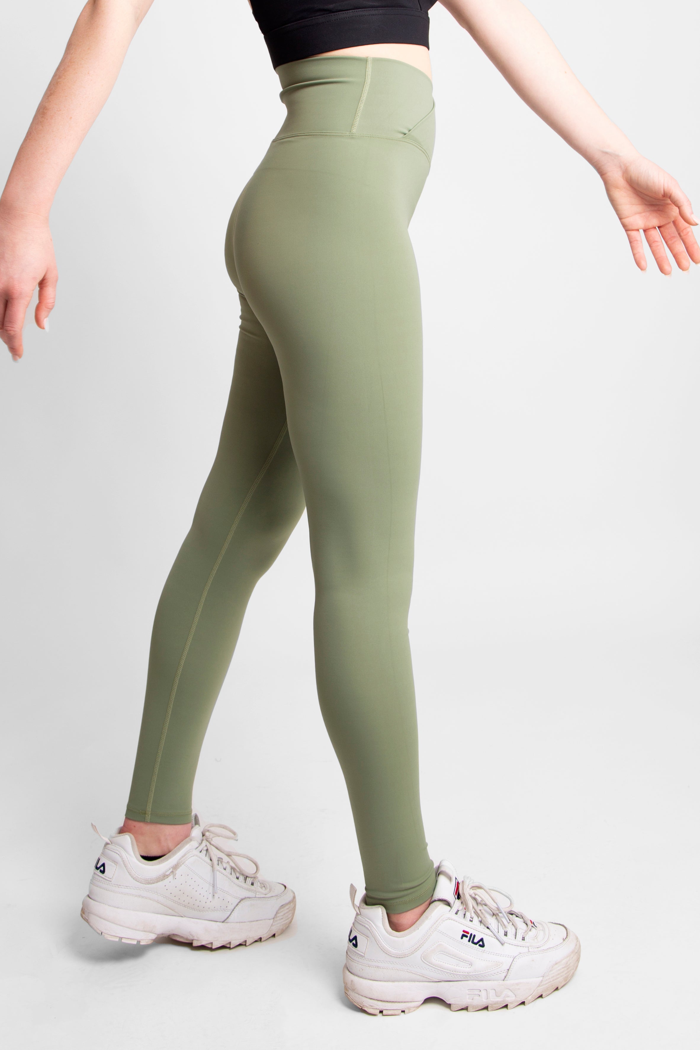 High-Rise Tights with Elasticated Waist