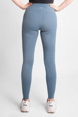 High-Rise Crossover Waist Four-Way Stretch Legging Teal - LA7 ONLINE