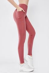 Side Pocket High-Rise Four-Way Stretch Legging - LA7 ONLINE Pink / S