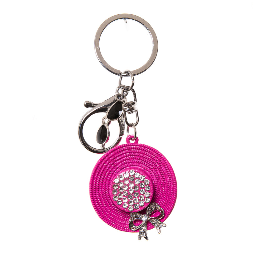 Metal Keychains - LA7 ONLINE Pink hat keychain