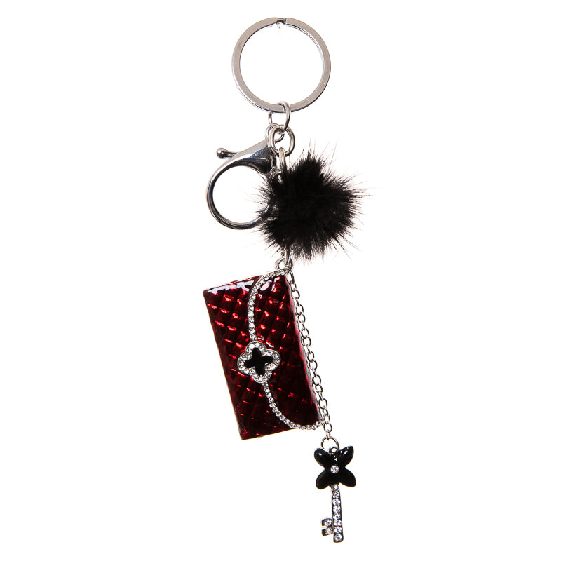 Metal Keychains - LA7 ONLINE Red purse keychain