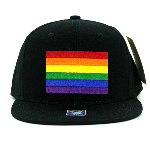 Pride 3d Embroidered Black Cap - LA7 ONLINE One Size / Pride flag