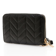 Metal Detail Quilted Leather Medium Size Wallet - LA7 ONLINE