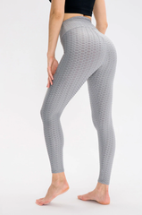 Alaya Grey Ruched Bum Thick Jersey Leggings